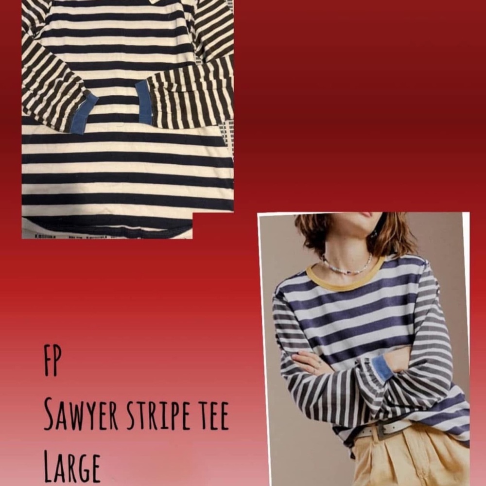 Striped Long Sleeve Tee - Large